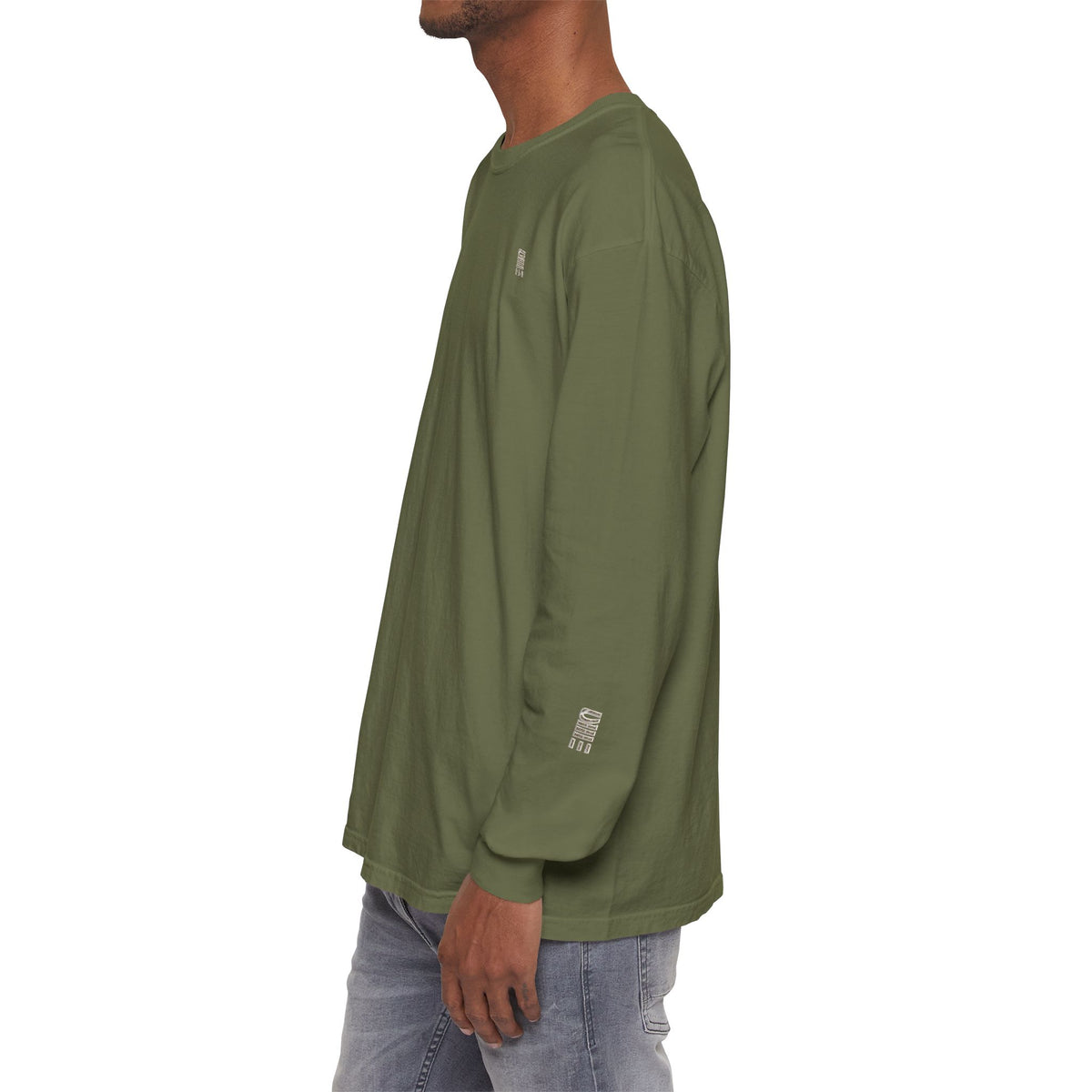 Garment-Dyed Long-Sleeve T-Shirt — Multi-Color Minimal Graphic