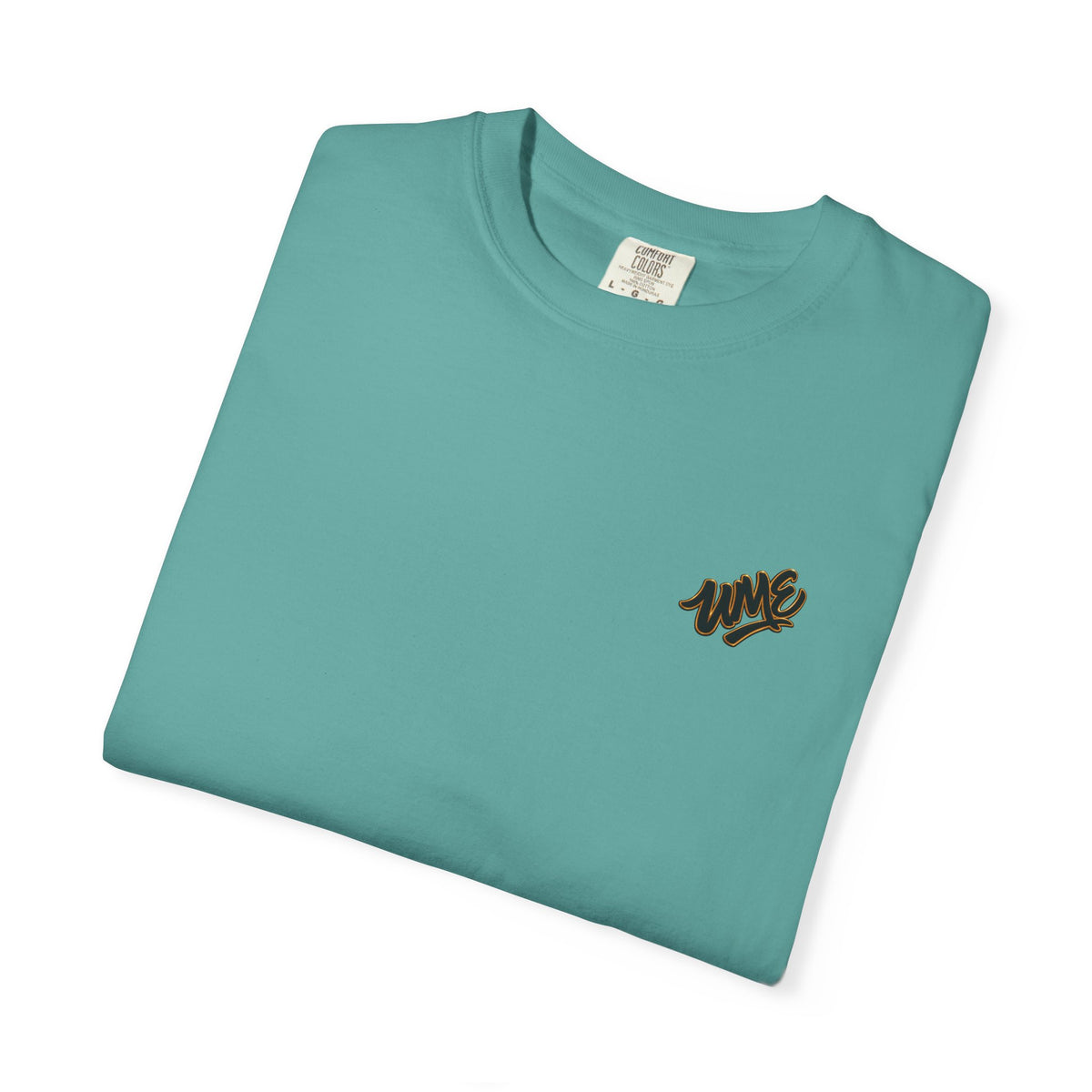 Garment-Dyed Heavyweight Tee — UME Black Logo Front & Back