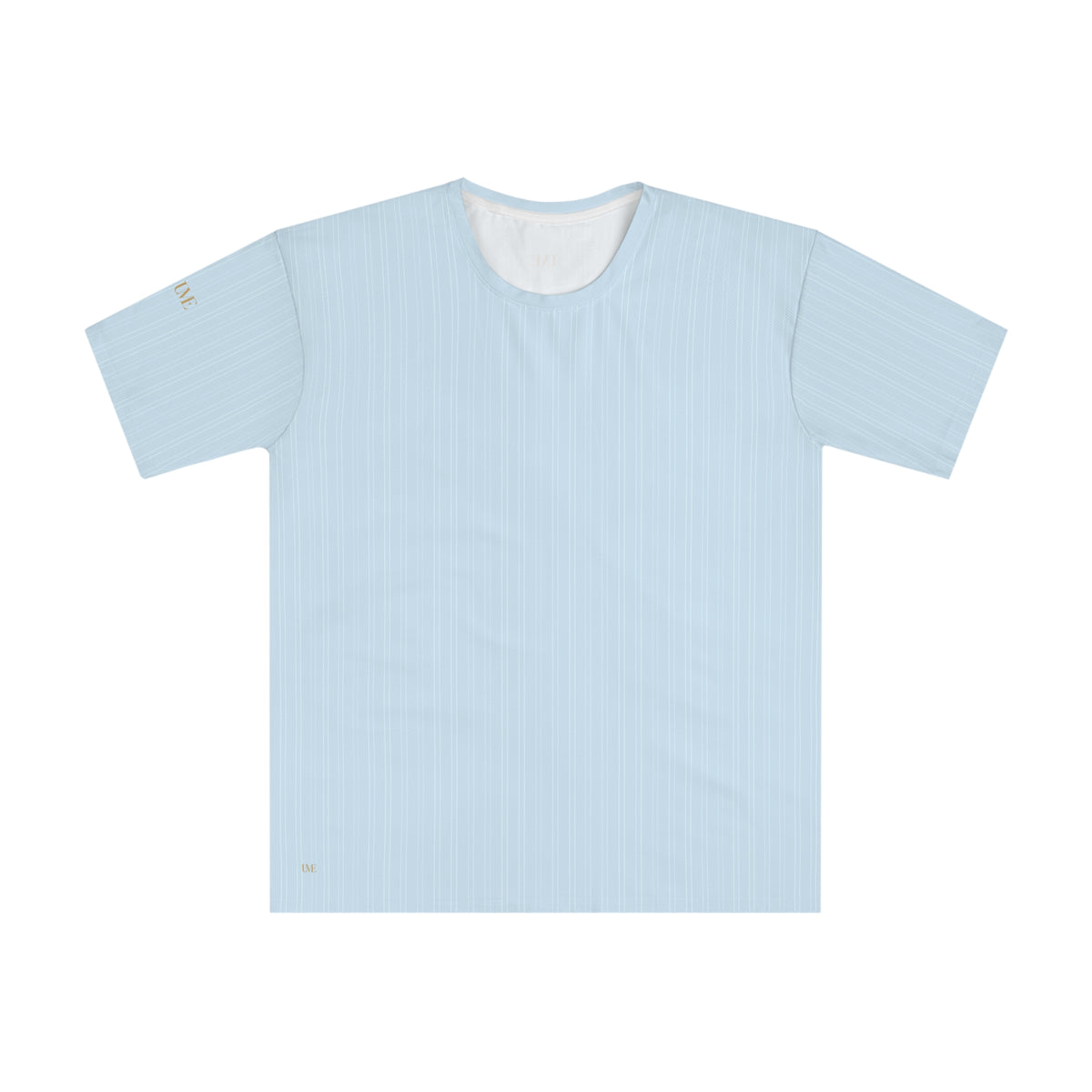 Light Blue Vertical Stripe T-Shirt — All-Over Print