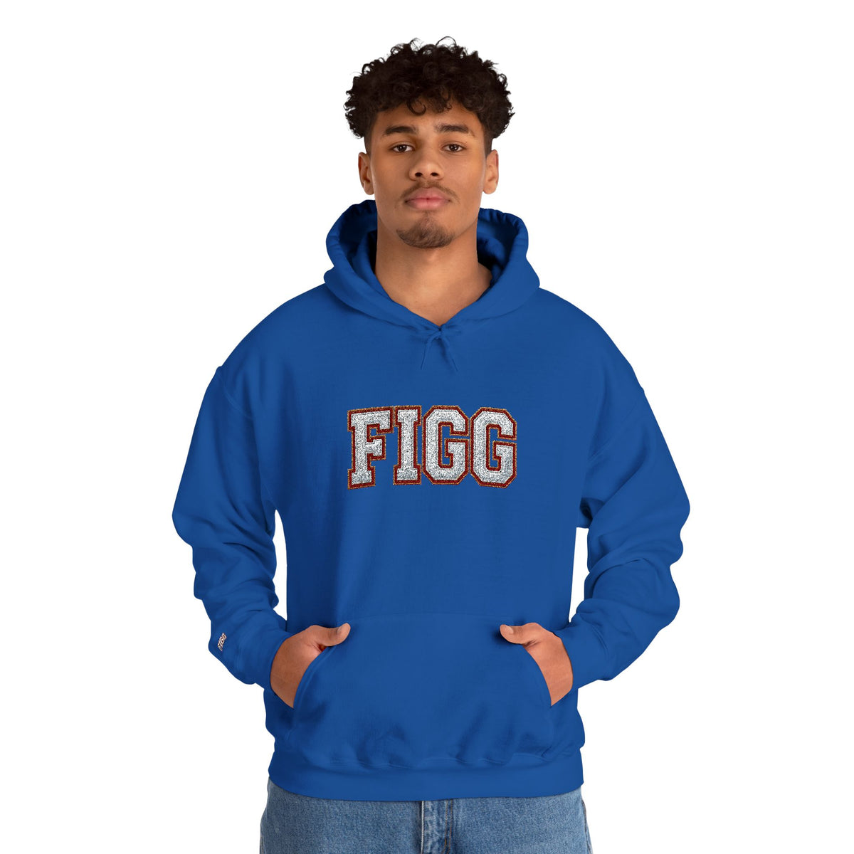 FFiGG Embroidered Varsity Hoodie — White, Black, Grey & More Colors