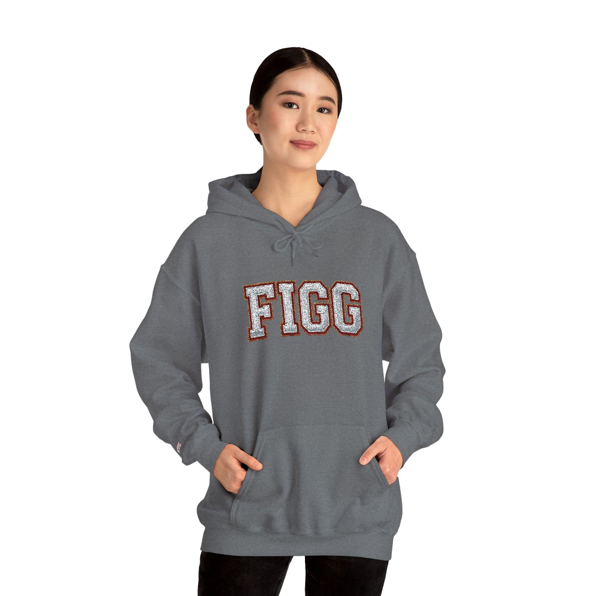 FFiGG Embroidered Varsity Hoodie — White, Black, Grey & More Colors