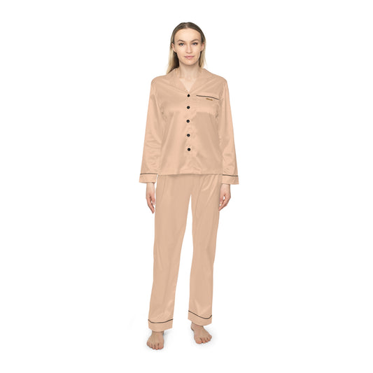 Women's Satin Pajama Set — Luxe Sand Sleepwear