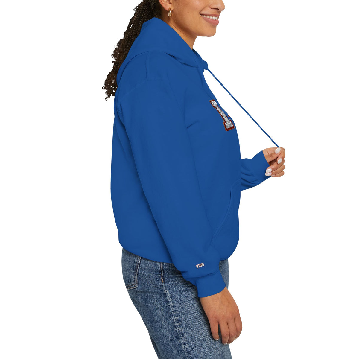 FFiGG Embroidered Varsity Hoodie — White, Black, Grey & More Colors