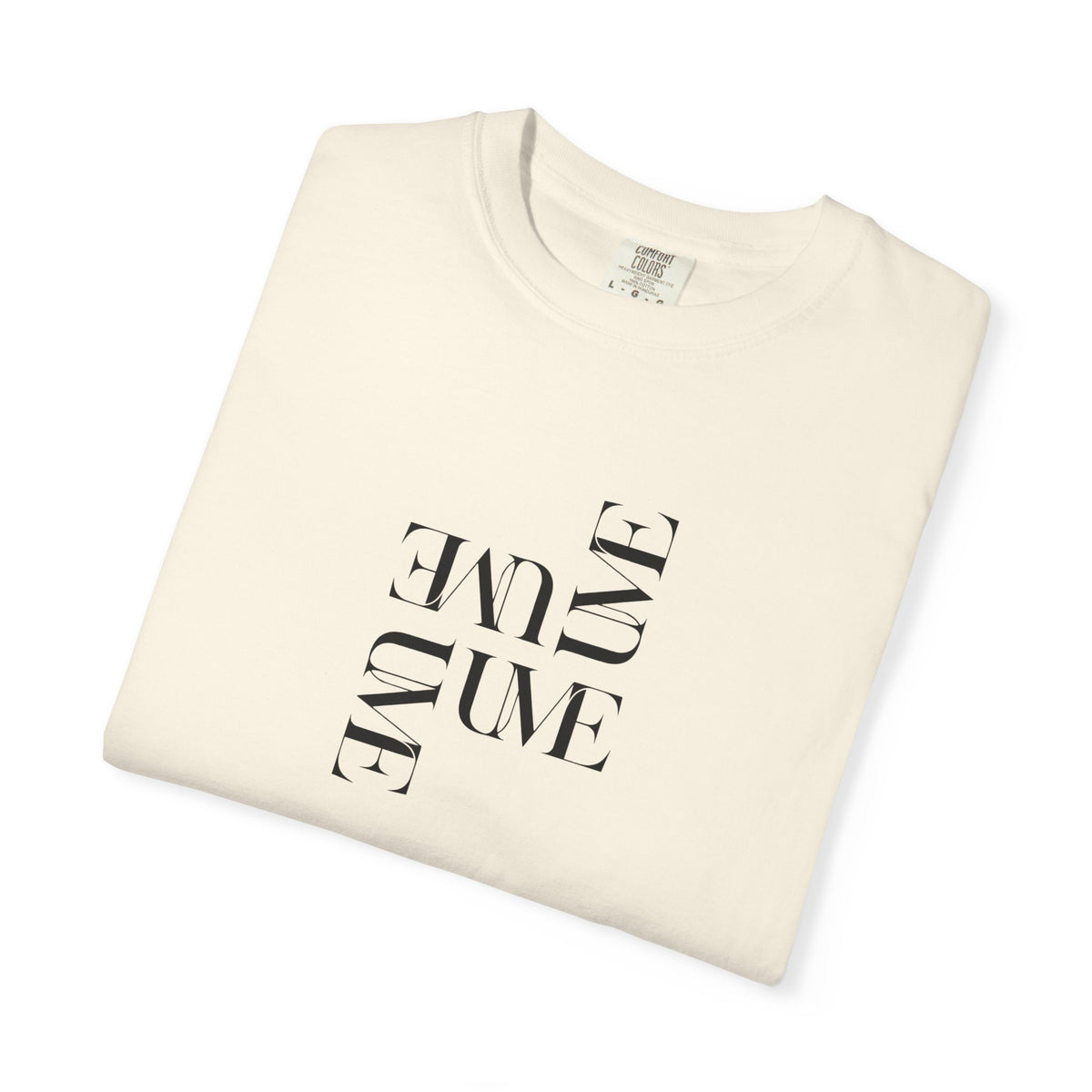 UME Typography Garment-Dyed T-Shirt — White, Ivory & More Colors