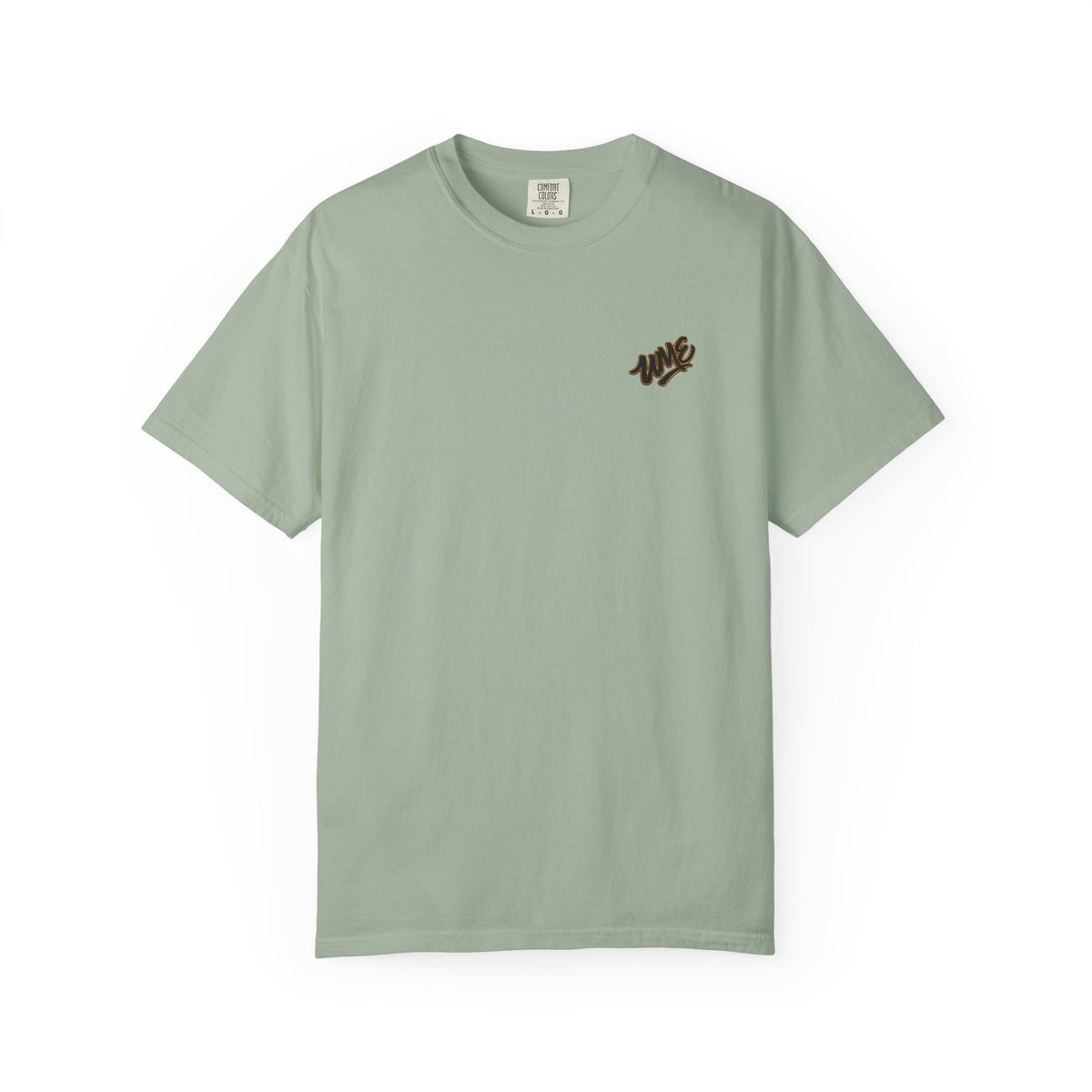 Garment-Dyed Heavyweight Tee — UME Black Logo Front & Back