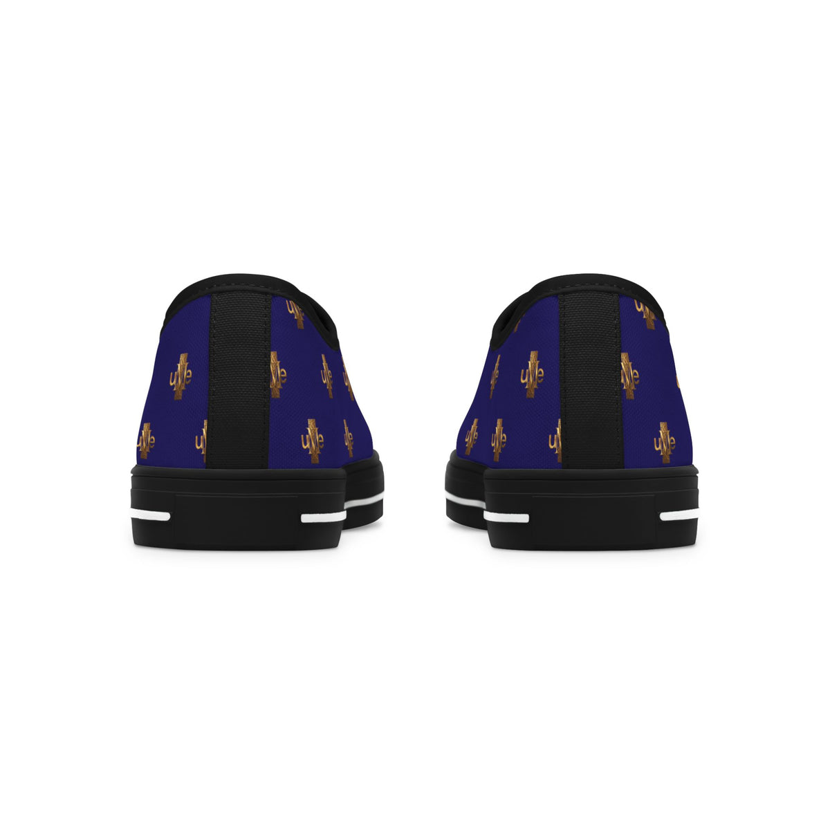 Women’s Low-Top Sneakers — Midnight Navy All-Over Print