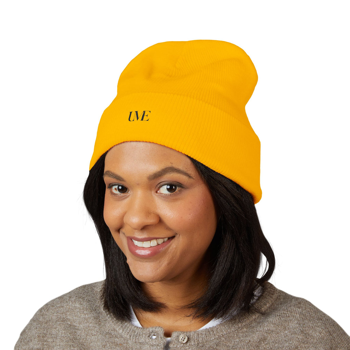 UME Embroidered Cuffed Beanie — White, Red & More Colors