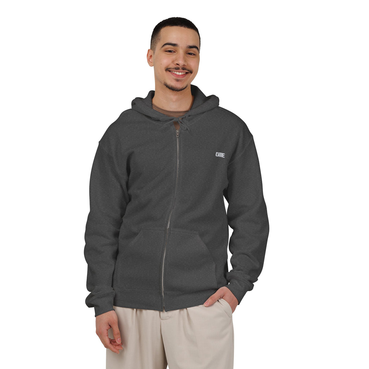 UME Multi-Color Full-Zip Hoodie — Heavy Blend Embroidered Sweatshirt