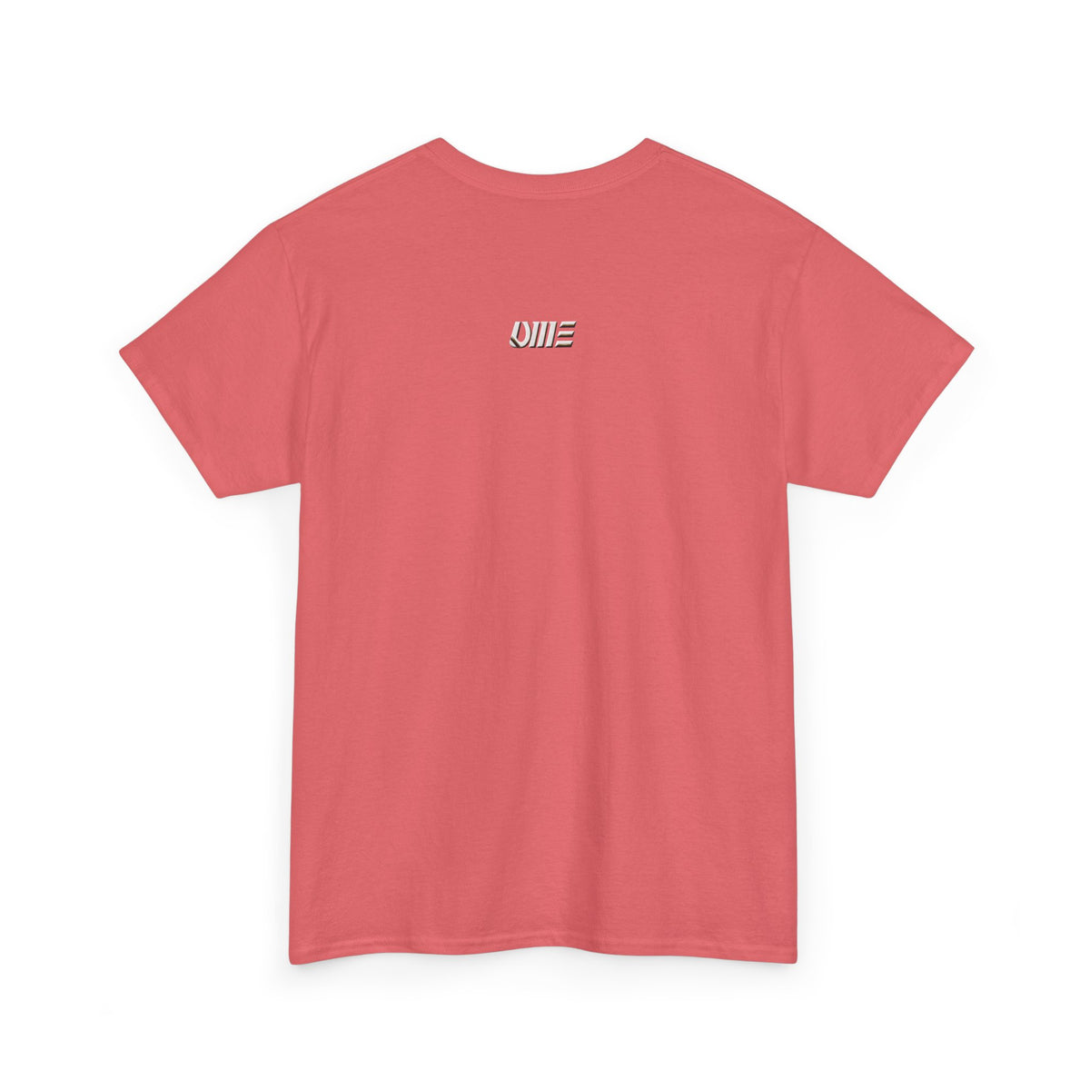 Minimalist string design Fish Tee — Small Chest Fish & Back 'OWE' Graphic