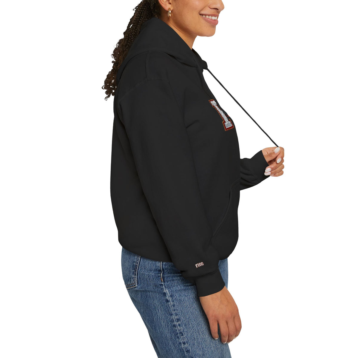 FFiGG Embroidered Varsity Hoodie — White, Black, Grey & More Colors