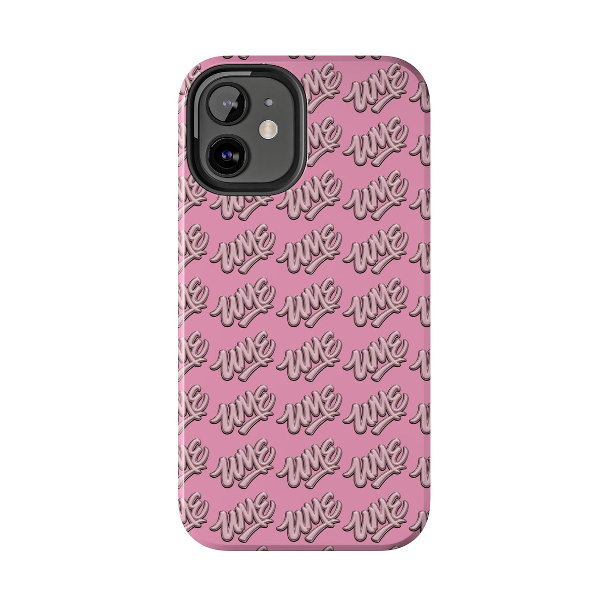 UME Tough Phone Case — Pink Logo Print | iPhone & Samsung