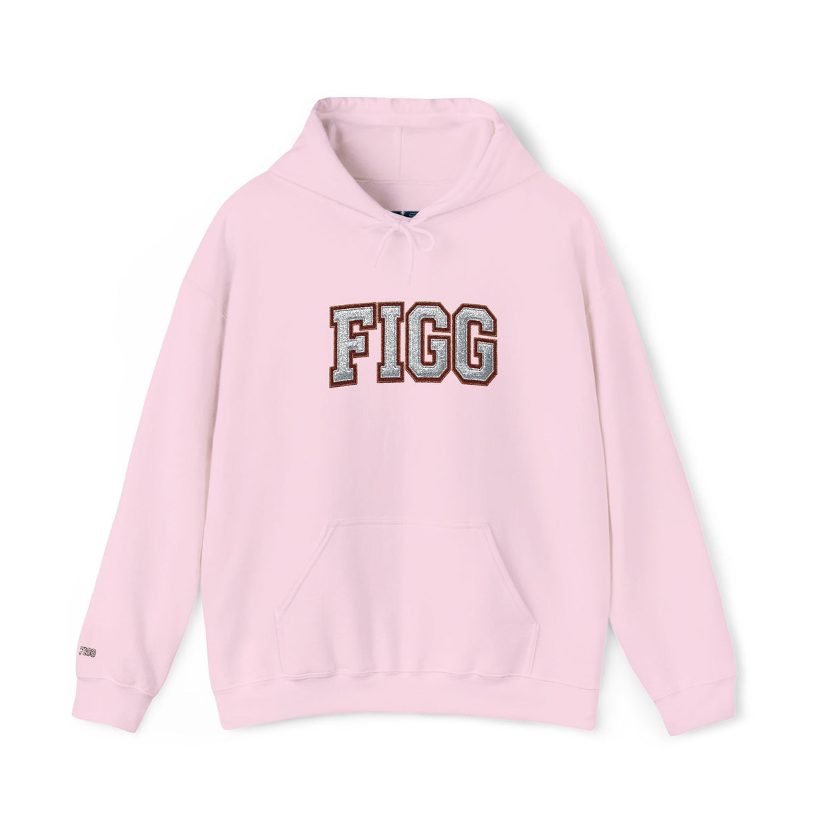 FFiGG Embroidered Varsity Hoodie — White, Black, Grey & More Colors
