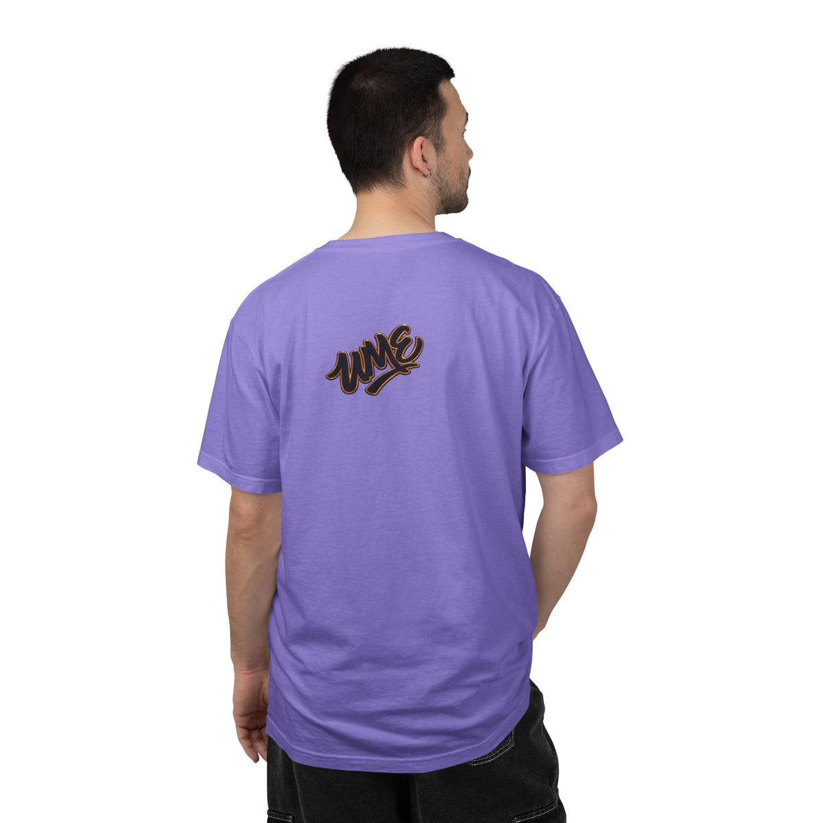 Garment-Dyed Heavyweight Tee — UME Black Logo Front & Back