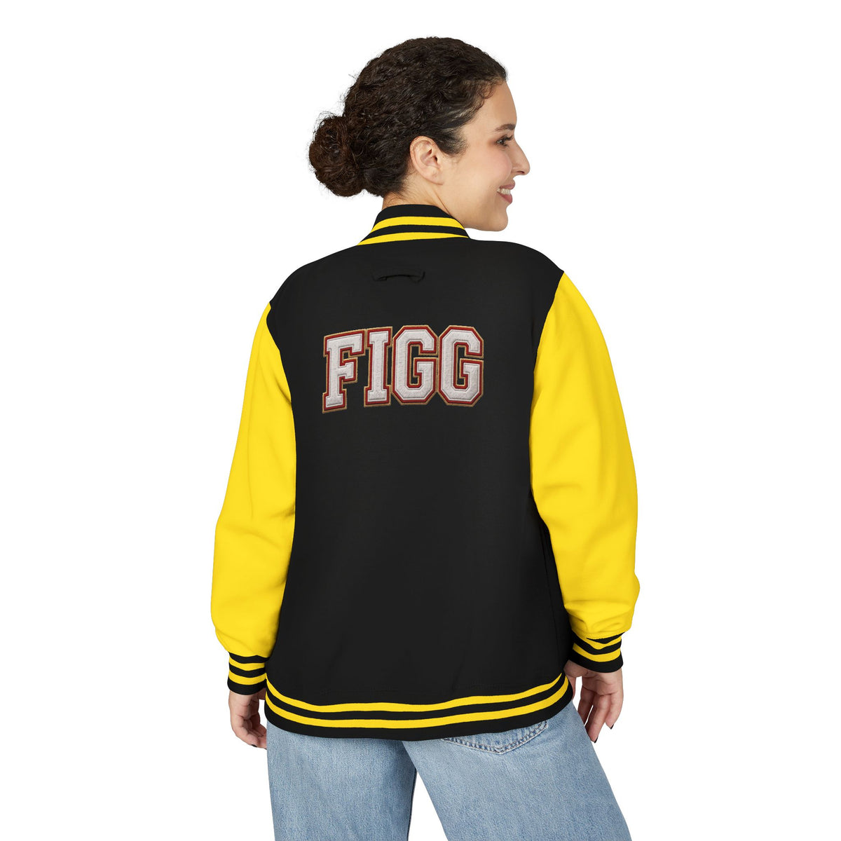 FIGG Letterman Jacket — Burgundy, Black, Navy & Bright Colors