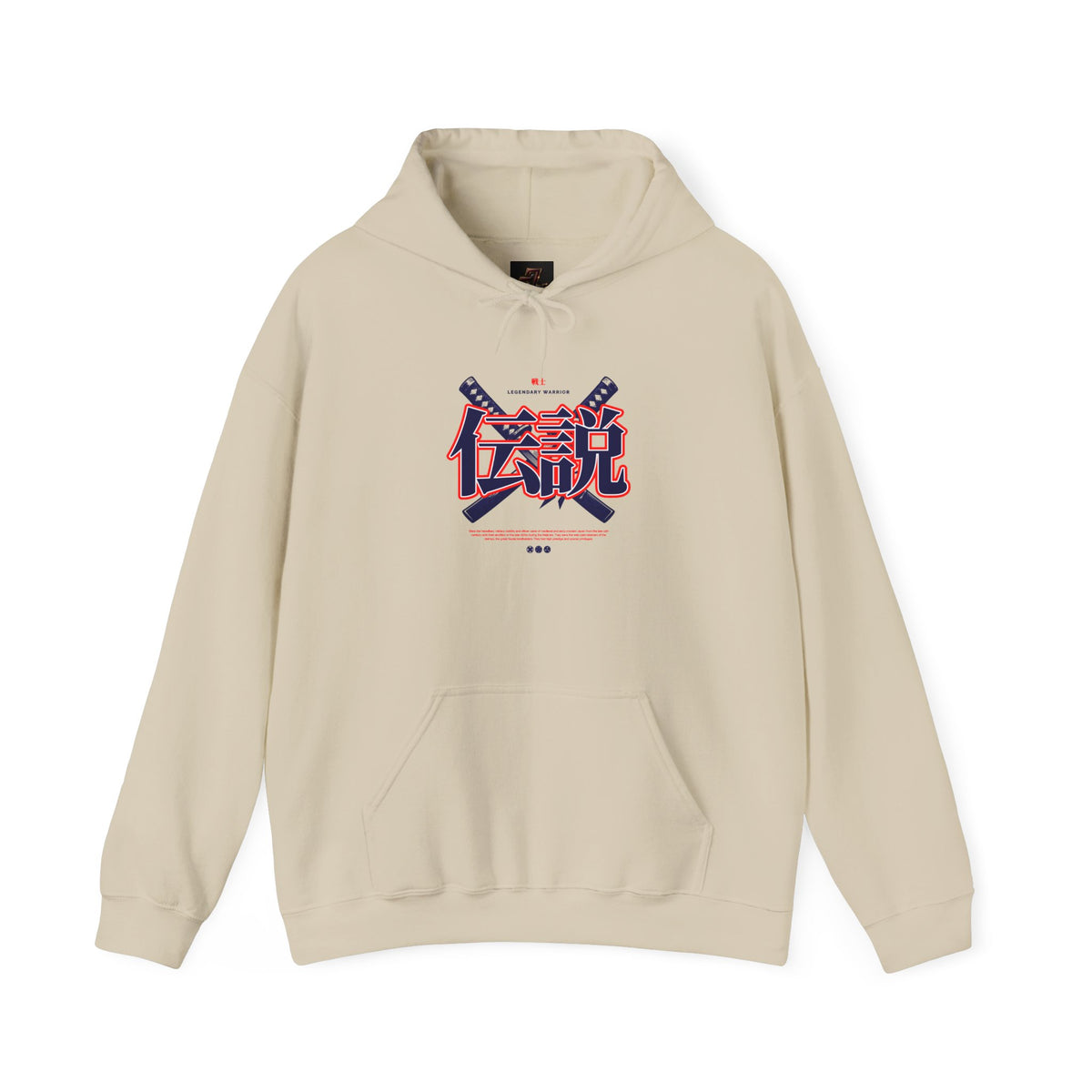 Legend Kanji Hoodie — Retro Samurai Sword Graphic Pullover