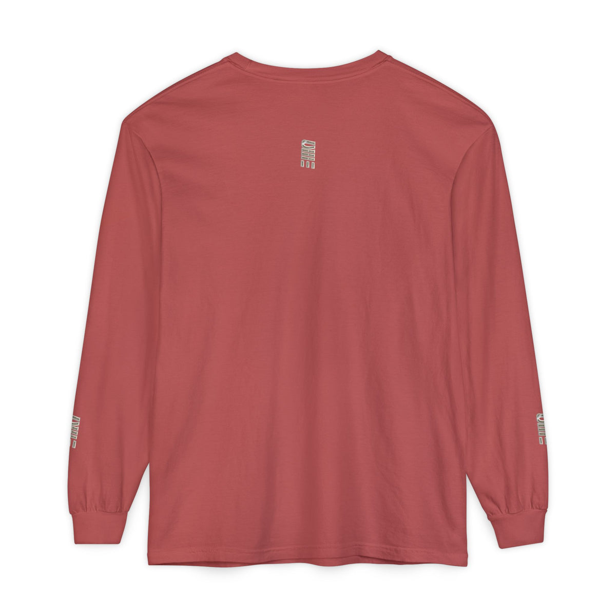 Garment-Dyed Long-Sleeve T-Shirt — Multi-Color Minimal Graphic