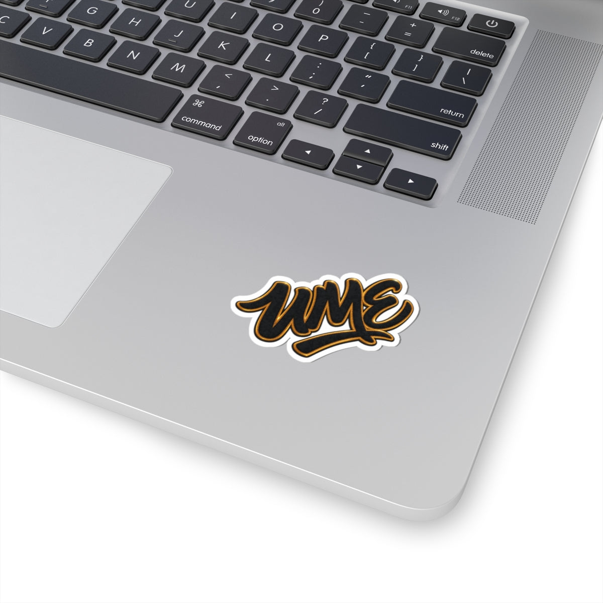 Black & Gold Graffiti "UME" Kiss-Cut Sticker — Bold Script Vinyl Decal
