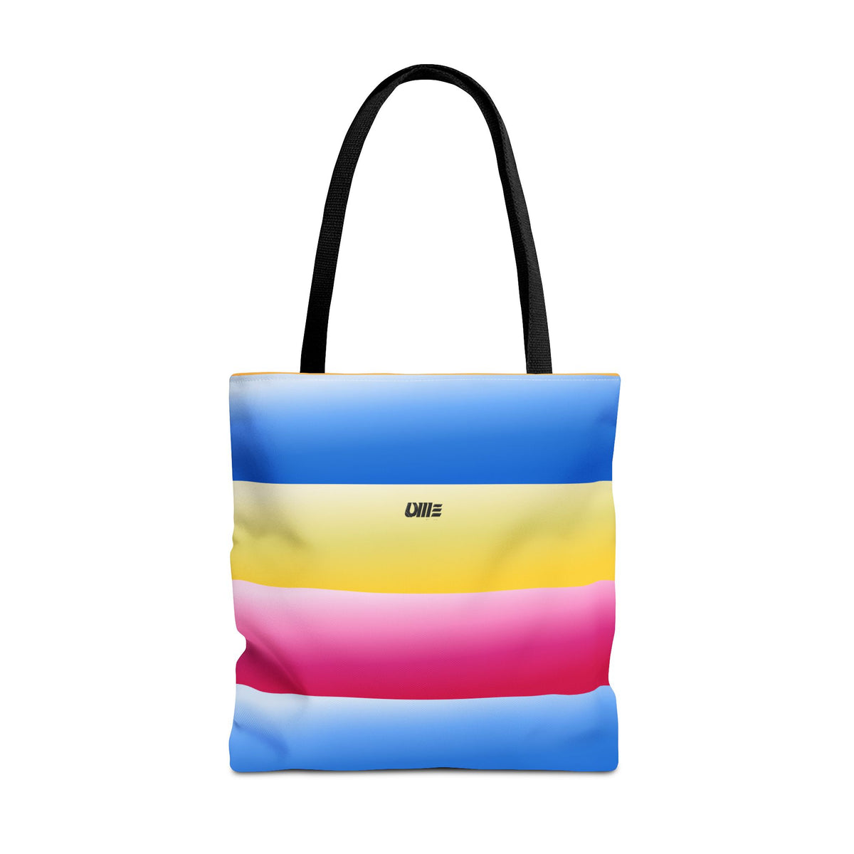 Colorful Pride Stripes Tote Bag – Pastel Blue, Yellow & Pink AOP