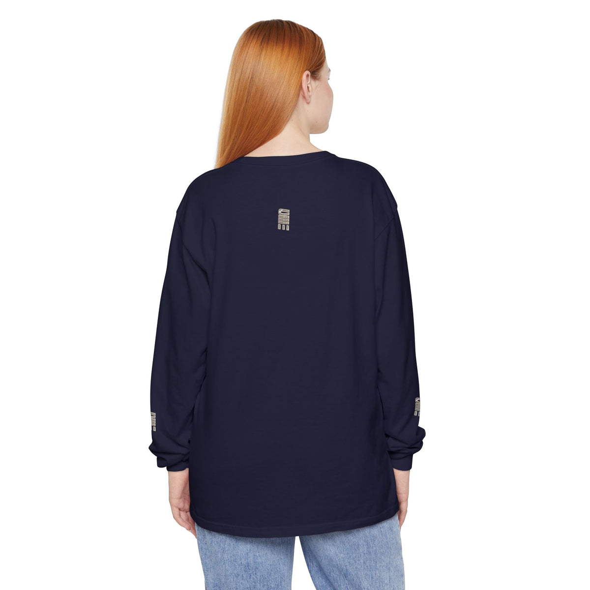 Garment-Dyed Long-Sleeve T-Shirt — Multi-Color Minimal Graphic