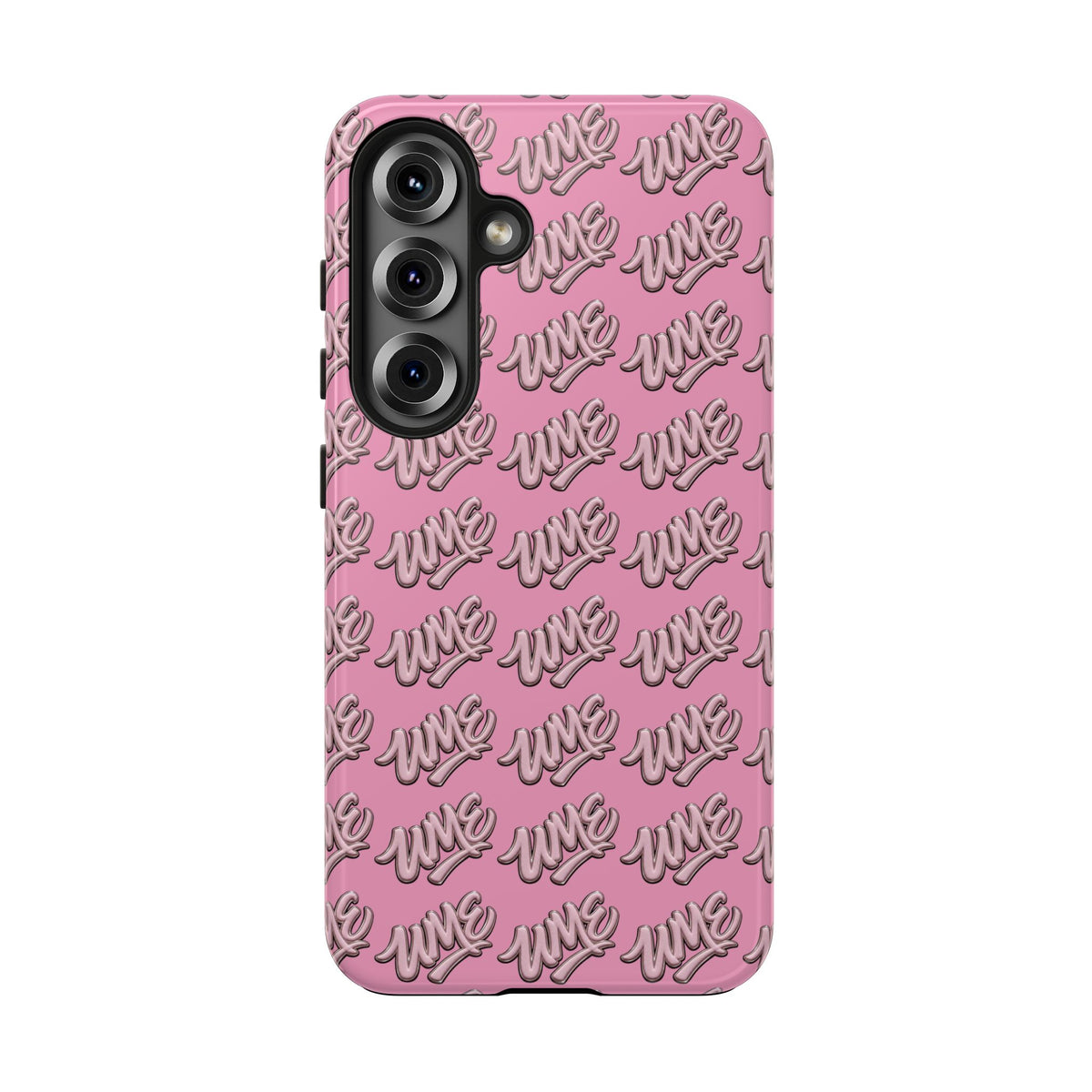 UME Tough Phone Case — Pink Logo Print | iPhone & Samsung