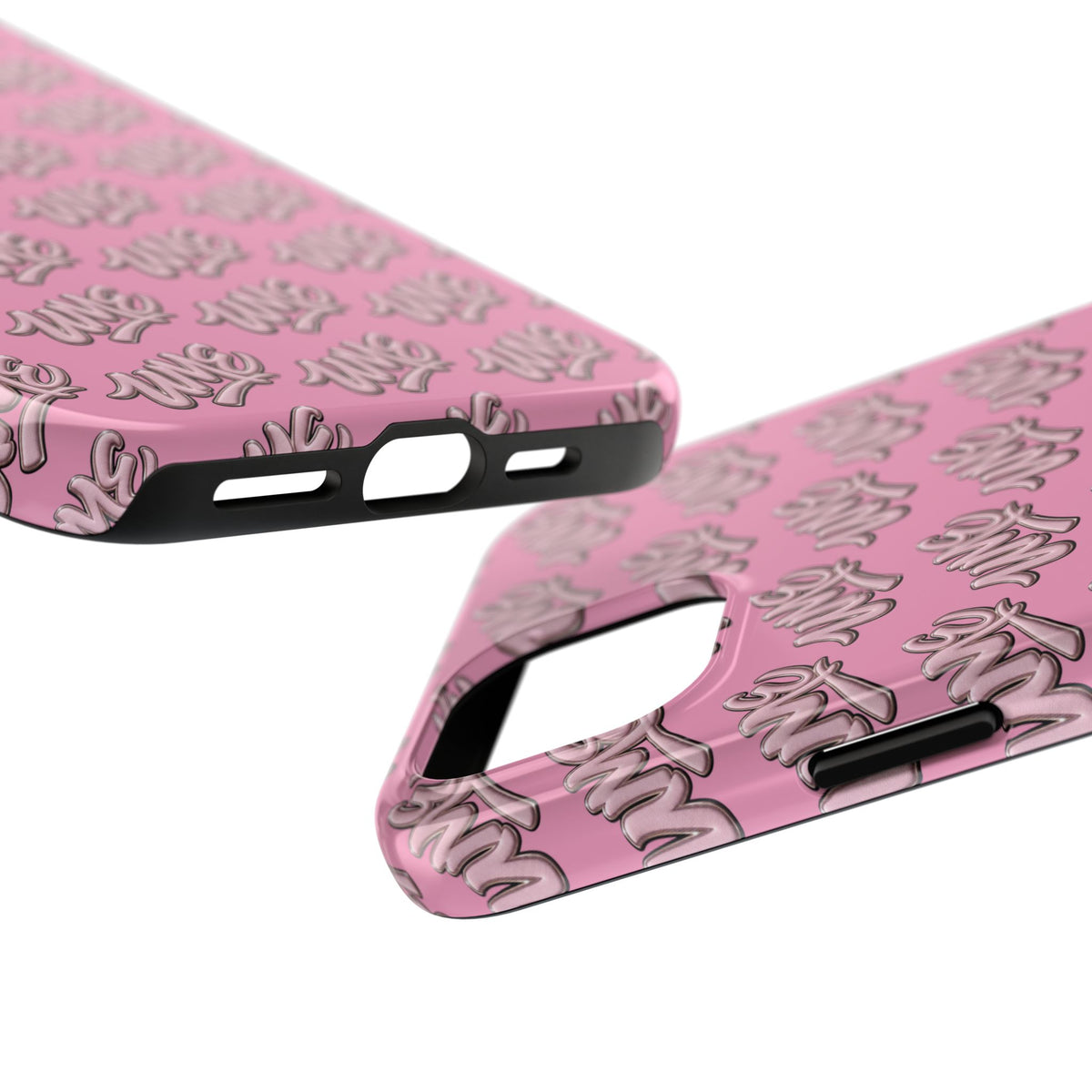 UME Tough Phone Case — Pink Logo Print | iPhone & Samsung