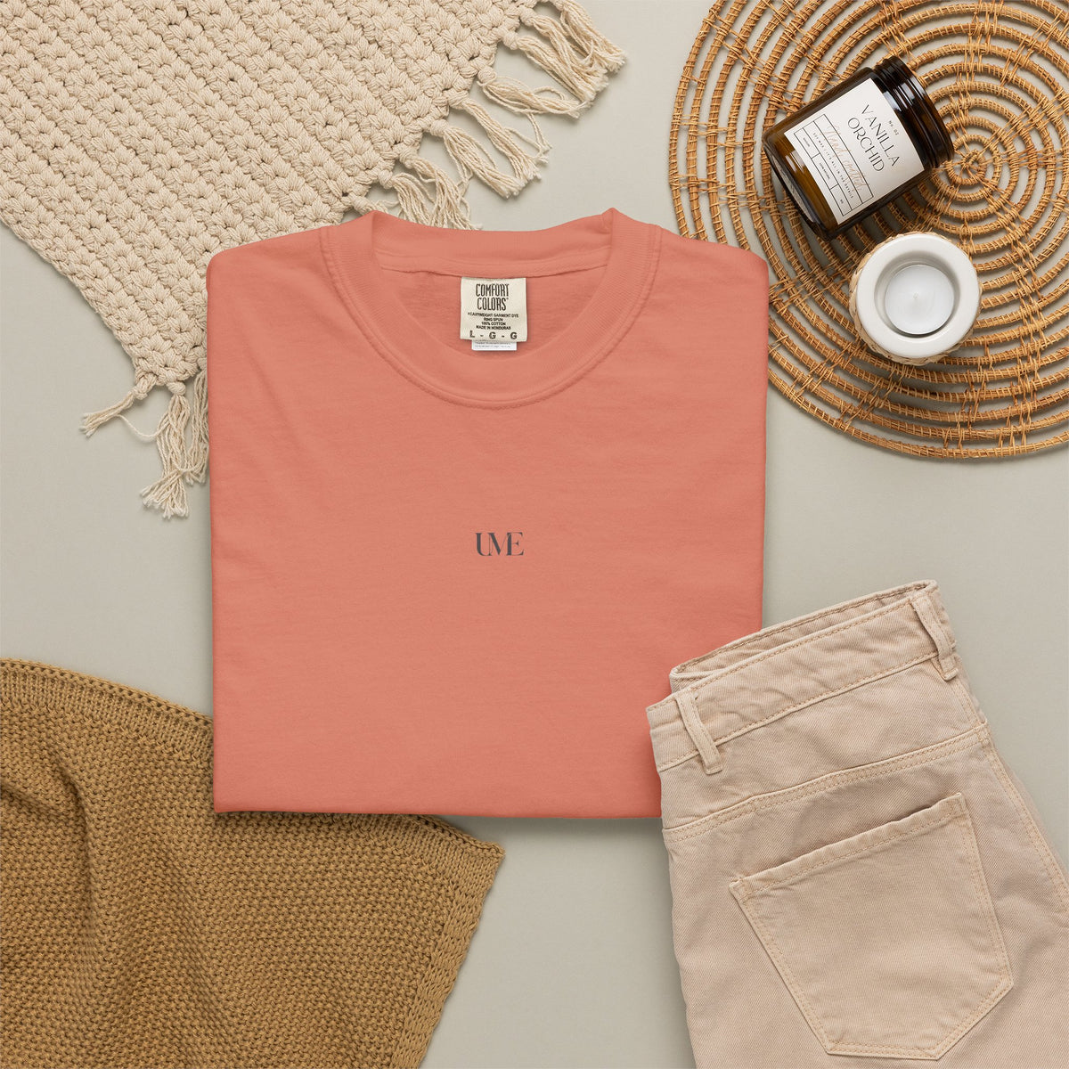 UME Minimalist Garment-Dyed T-Shirt — White, Black & More Colors