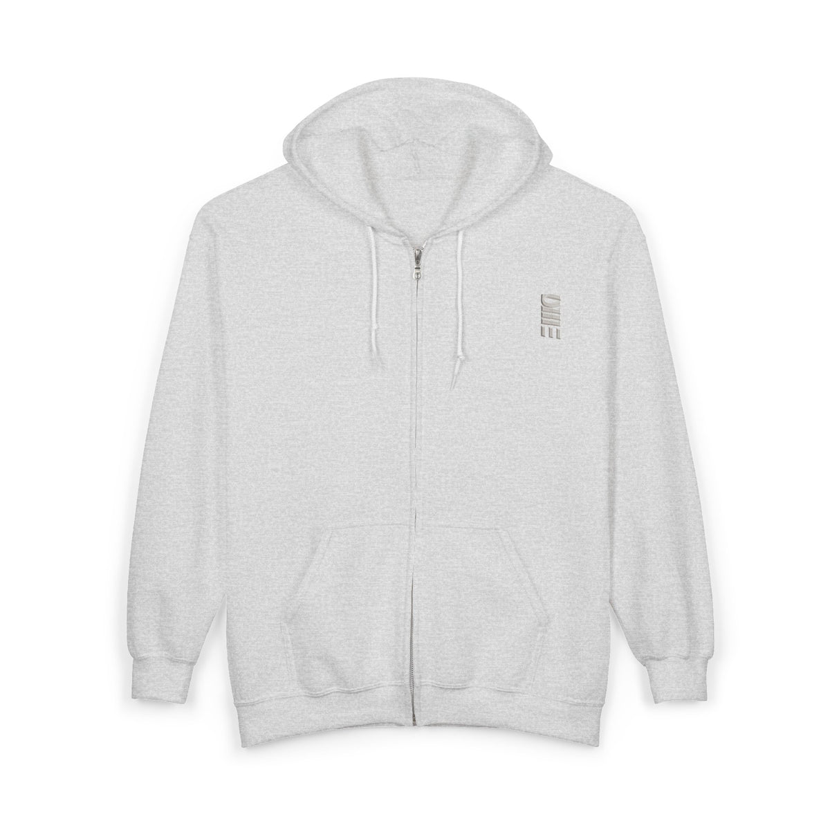 Full-Zip Midweight Hoodie — Multi-Color Minimal Graphic