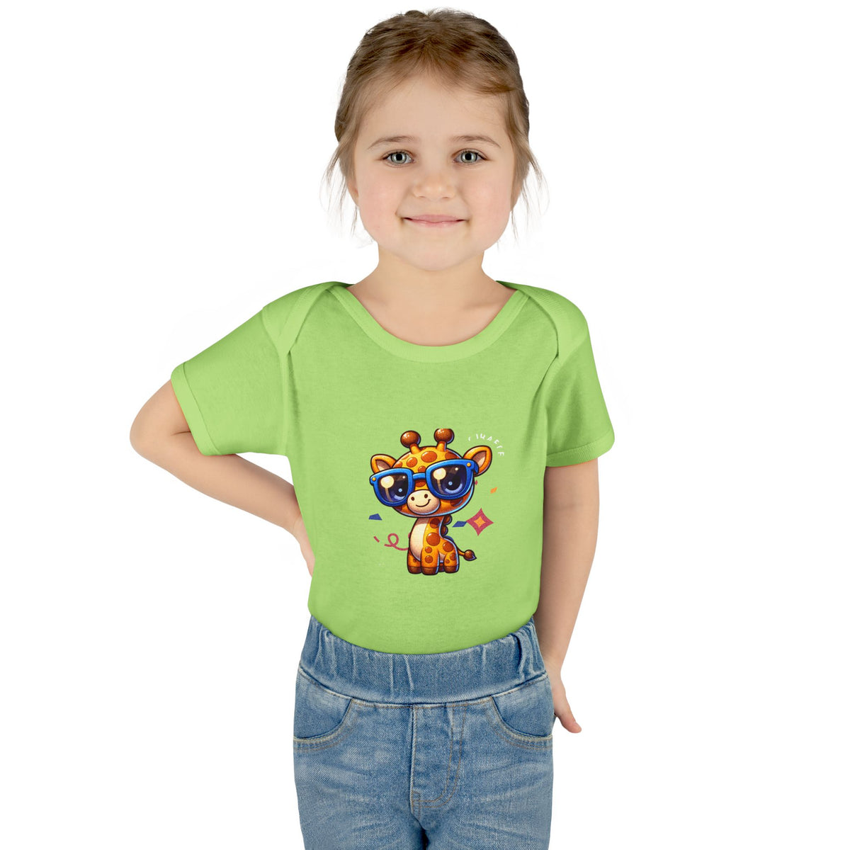 Giraffe Sunglasses Baby Bodysuit — Cute Infant Onesie