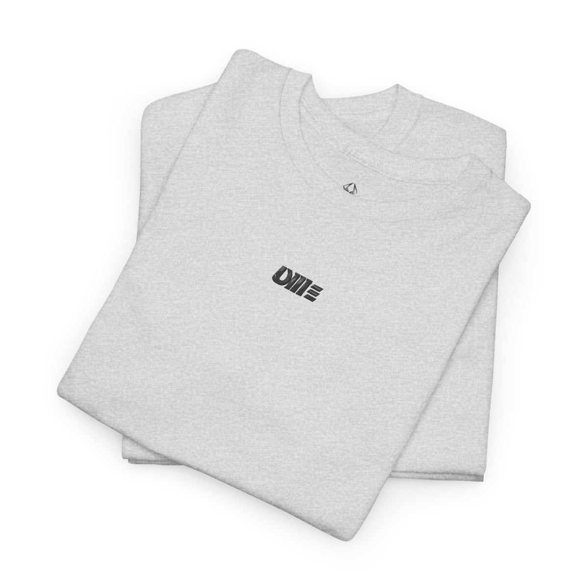 Minimalist Micro Logo Tee - White Cotton Casual Shirt