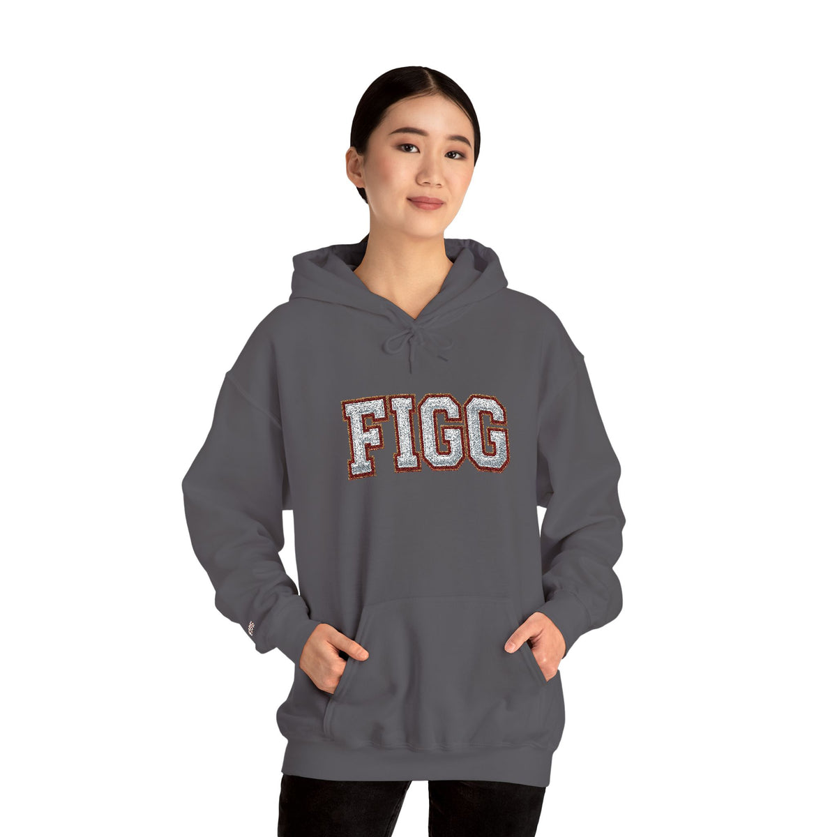 FFiGG Embroidered Varsity Hoodie — White, Black, Grey & More Colors