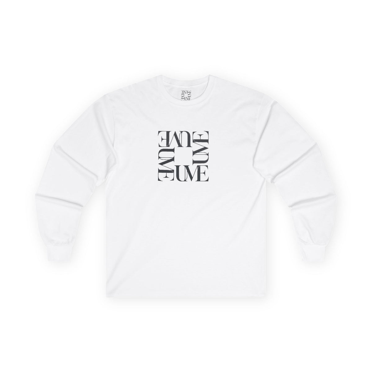 UME Typography Long Sleeve Tee — White, Black & More Colors