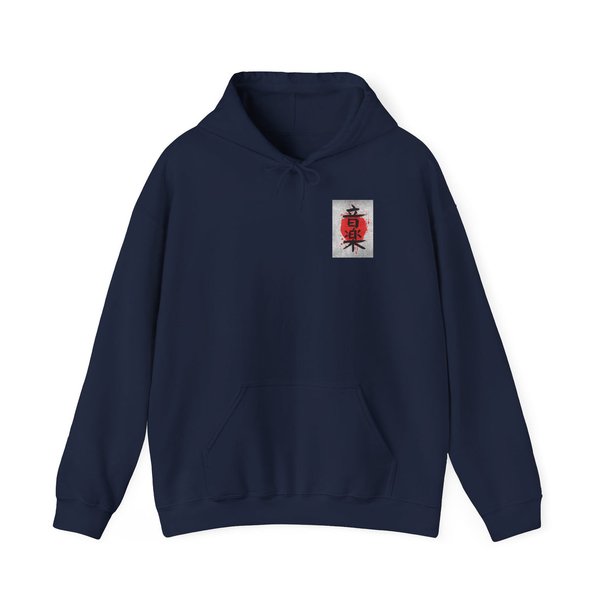 Samurai Poppy Hoodie — Japanese Ink Art Hooded Sweatshirt