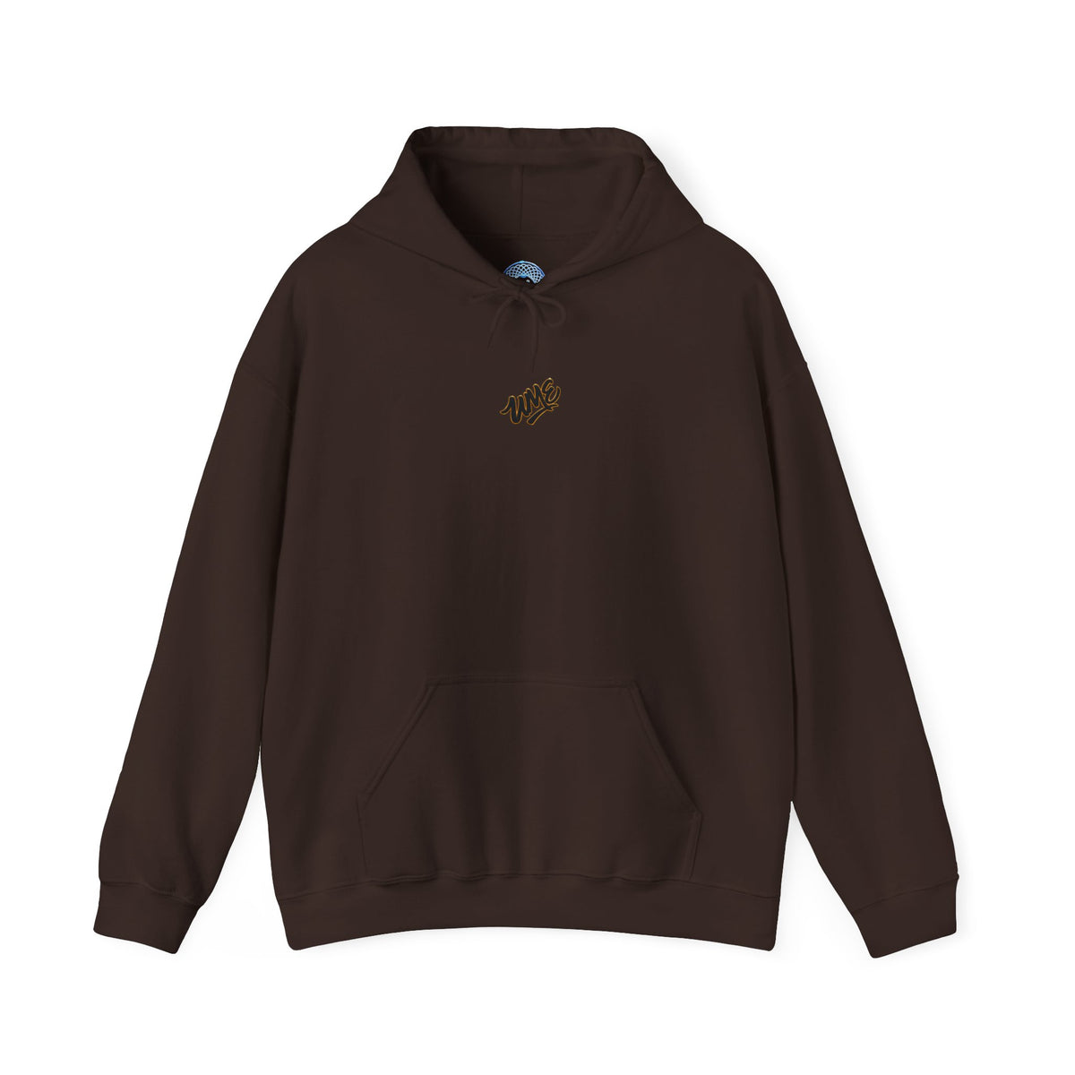 Hoodie — White UME Black Logo All-Over Print