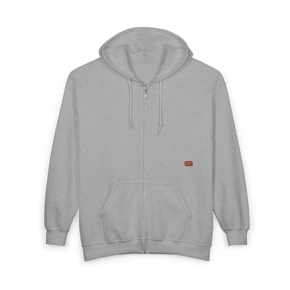 Minimalist Full-Zip Hoodie — White, Black & More Base Colors
