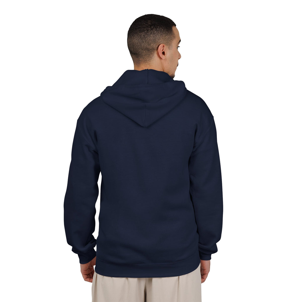 Minimalist Full-Zip Hoodie — White, Black & More Base Colors
