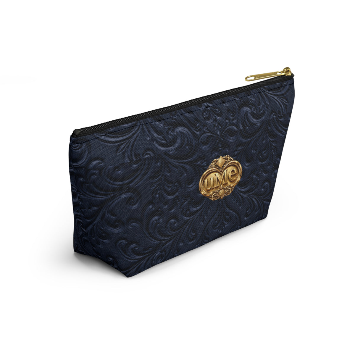 Navy UME Gold Crest Accessory Pouch — All-Over Print