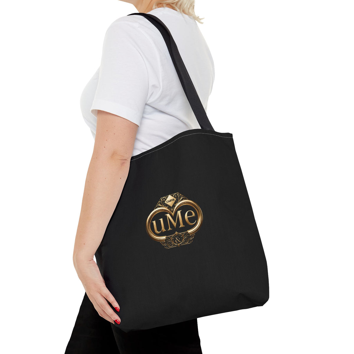 Gold Emblem Tote Bag — Black UME Crest Print