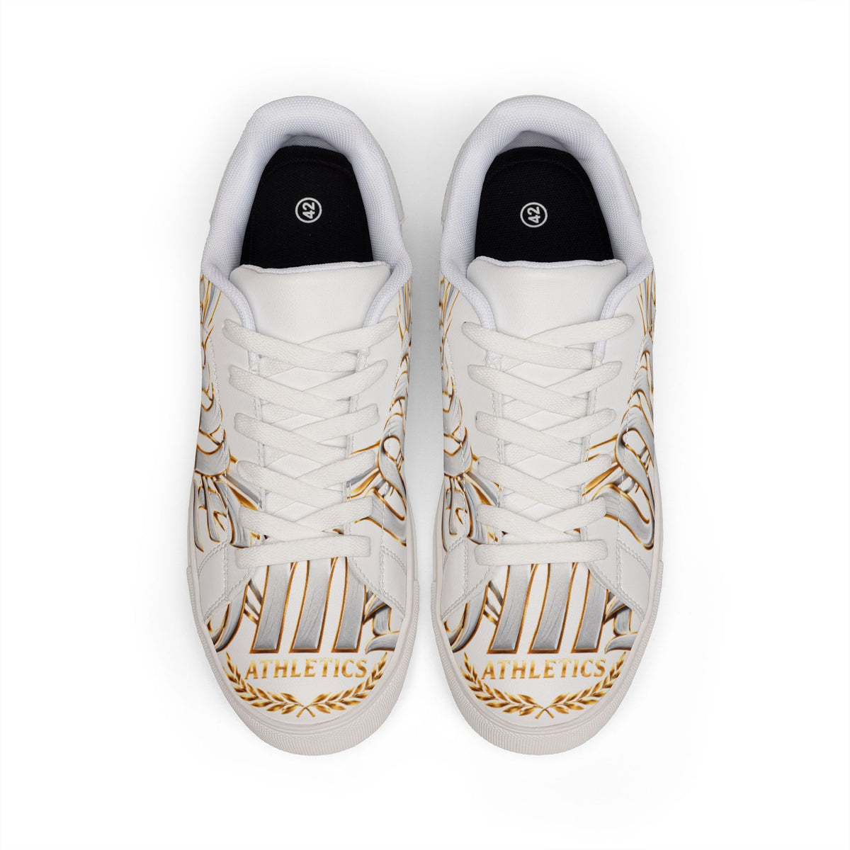 Copy of Copy of Low-Top Leather Sneakers — Black Gold Athletic Graphic