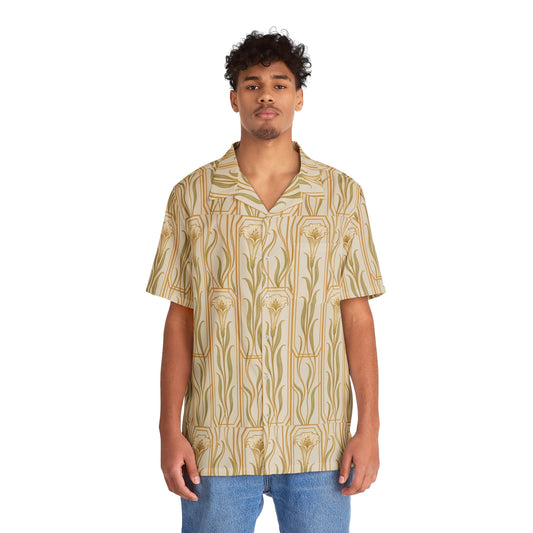 Men's Art Nouveau Botanical Hawaiian Shirt – Vintage Floral Camp Shirt