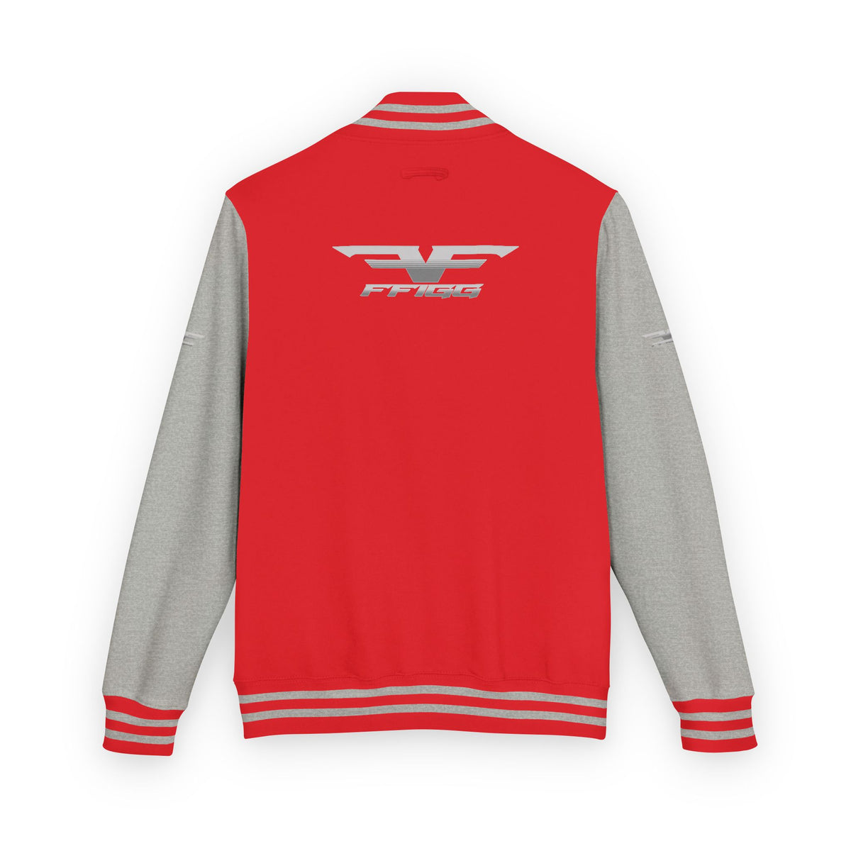 Black and White Varsity Jacket with Winged Logo