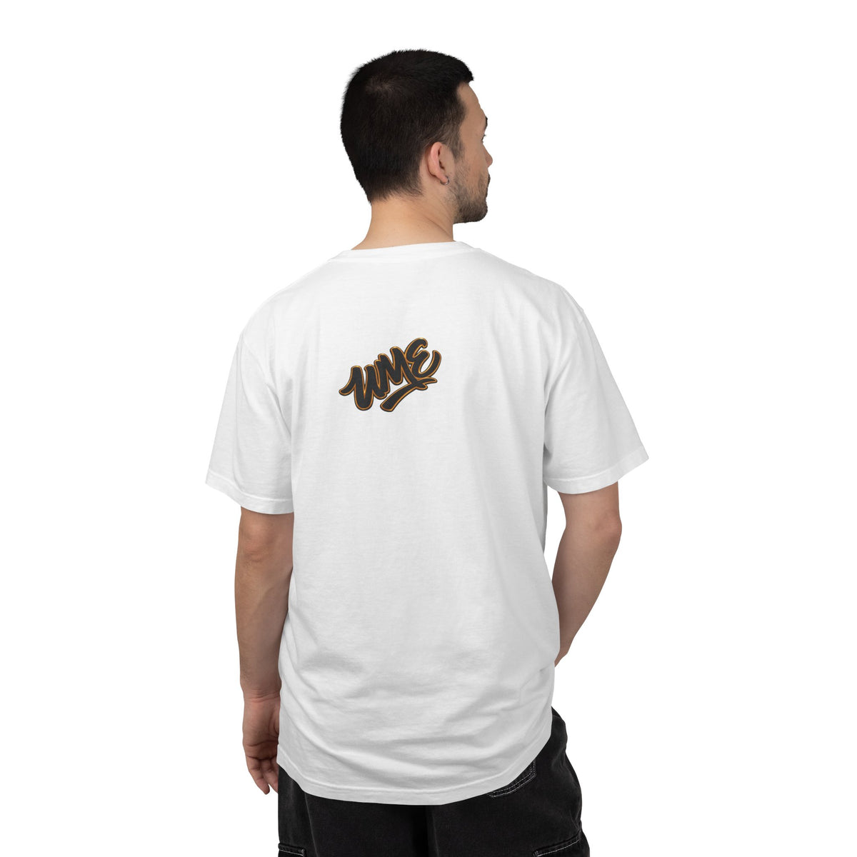 Garment-Dyed Heavyweight Tee — UME Black Logo Front & Back