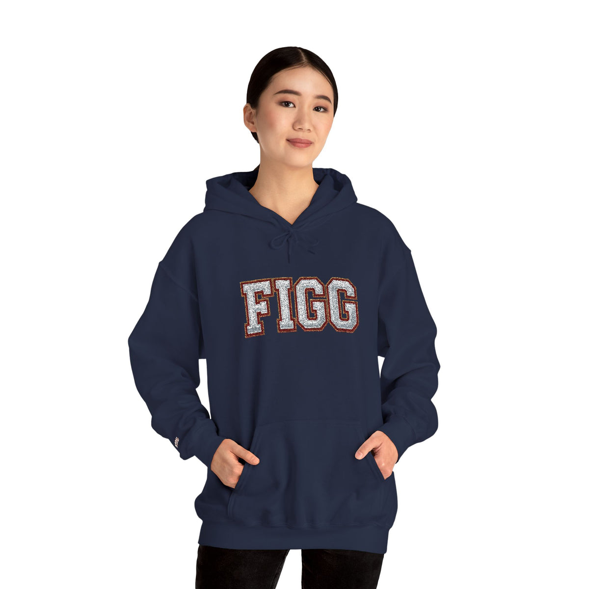 FFiGG Embroidered Varsity Hoodie — White, Black, Grey & More Colors
