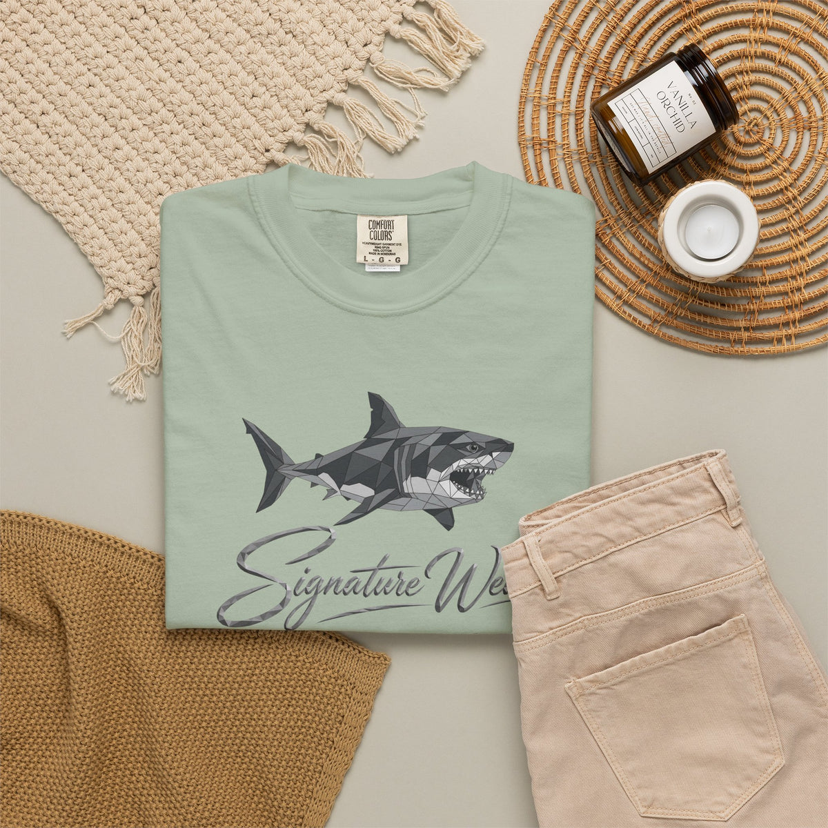 Signature Wear Shark Graphic T-Shirt — White, Black & More Colors