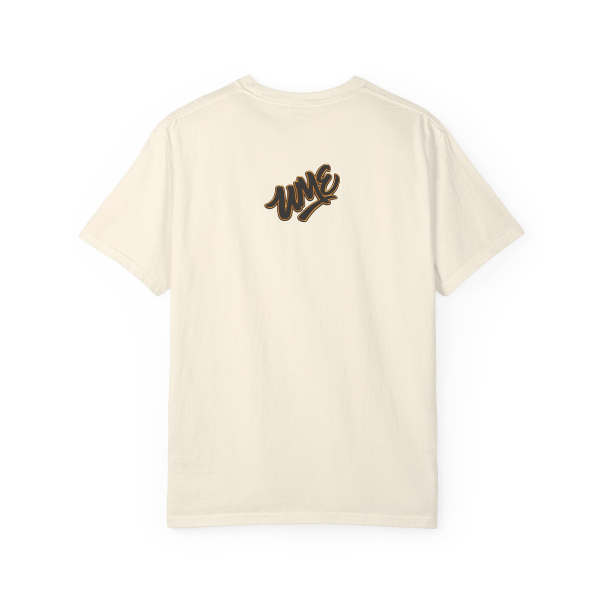 Garment-Dyed Heavyweight Tee — UME Black Logo Front & Back