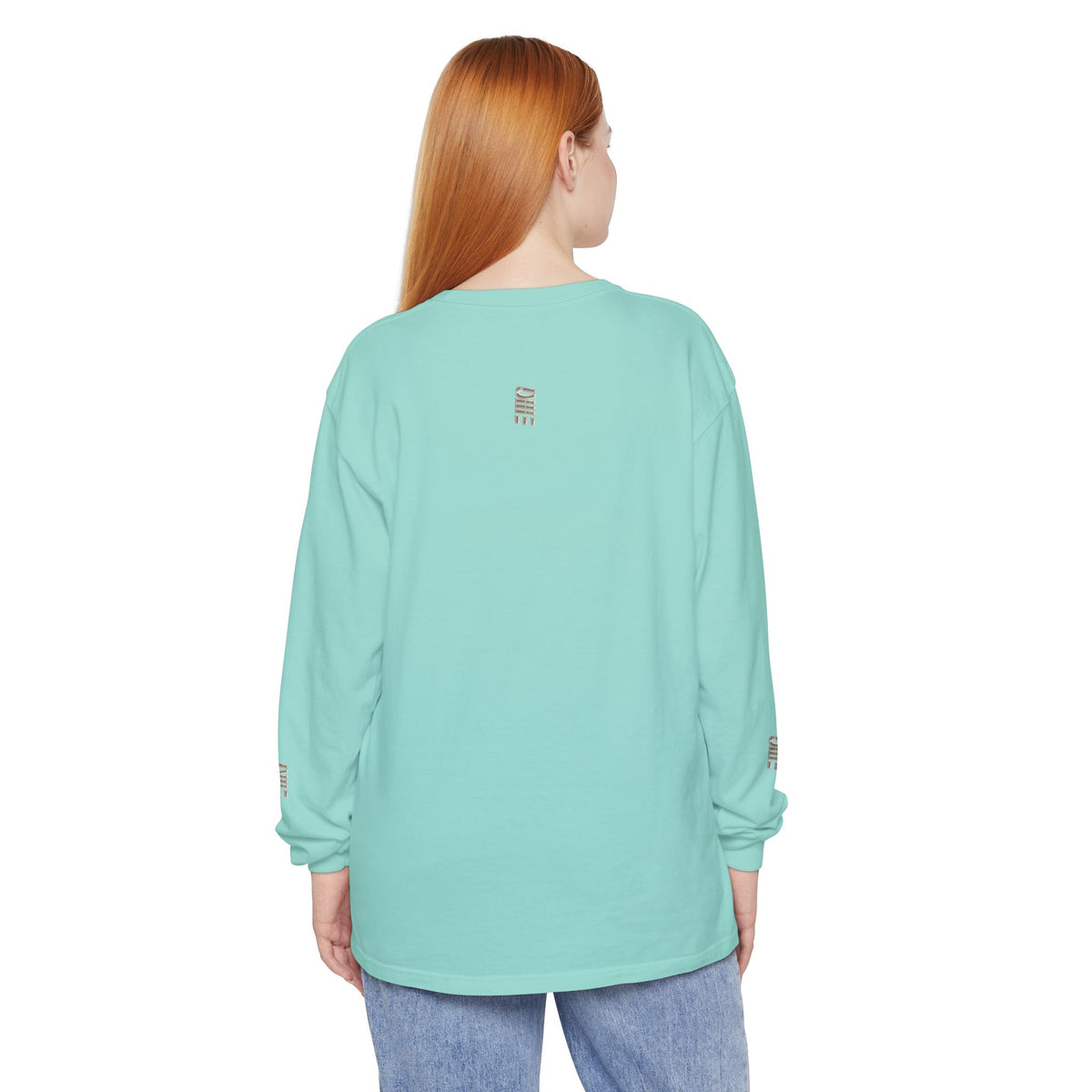 Garment-Dyed Long-Sleeve T-Shirt — Multi-Color Minimal Graphic