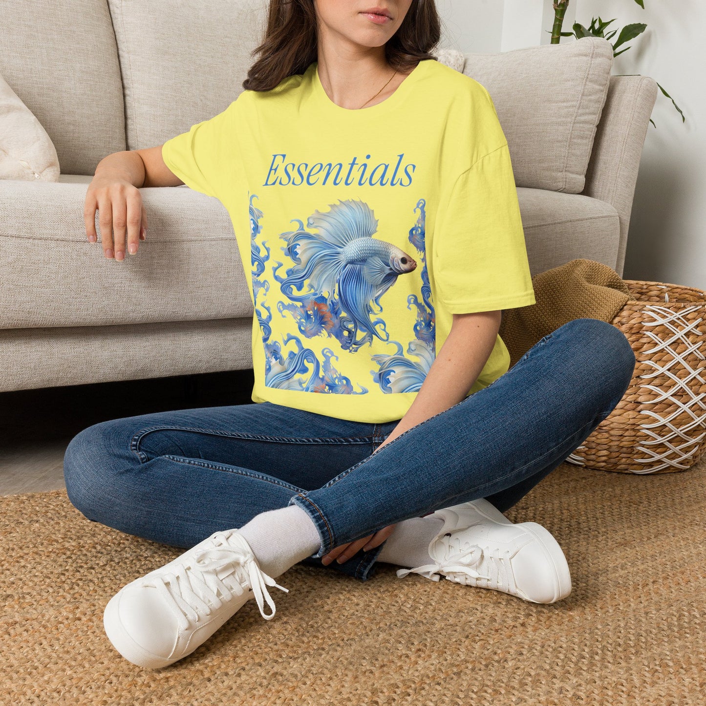 Essentials Betta Fish Graphic Tee — Softstyle Unisex T-Shirt