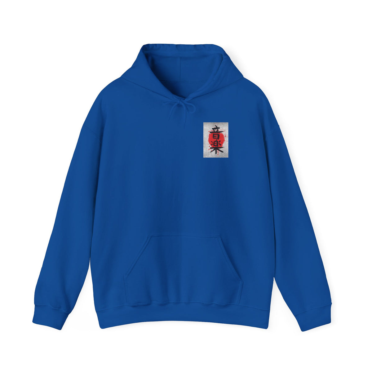 Samurai Poppy Hoodie — Japanese Ink Art Hooded Sweatshirt