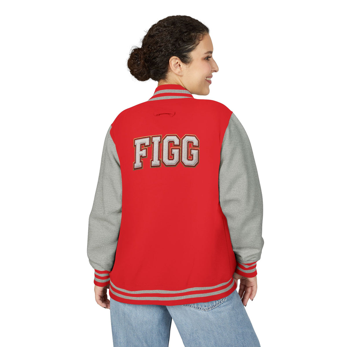 FIGG Letterman Jacket — Burgundy, Black, Navy & Bright Colors