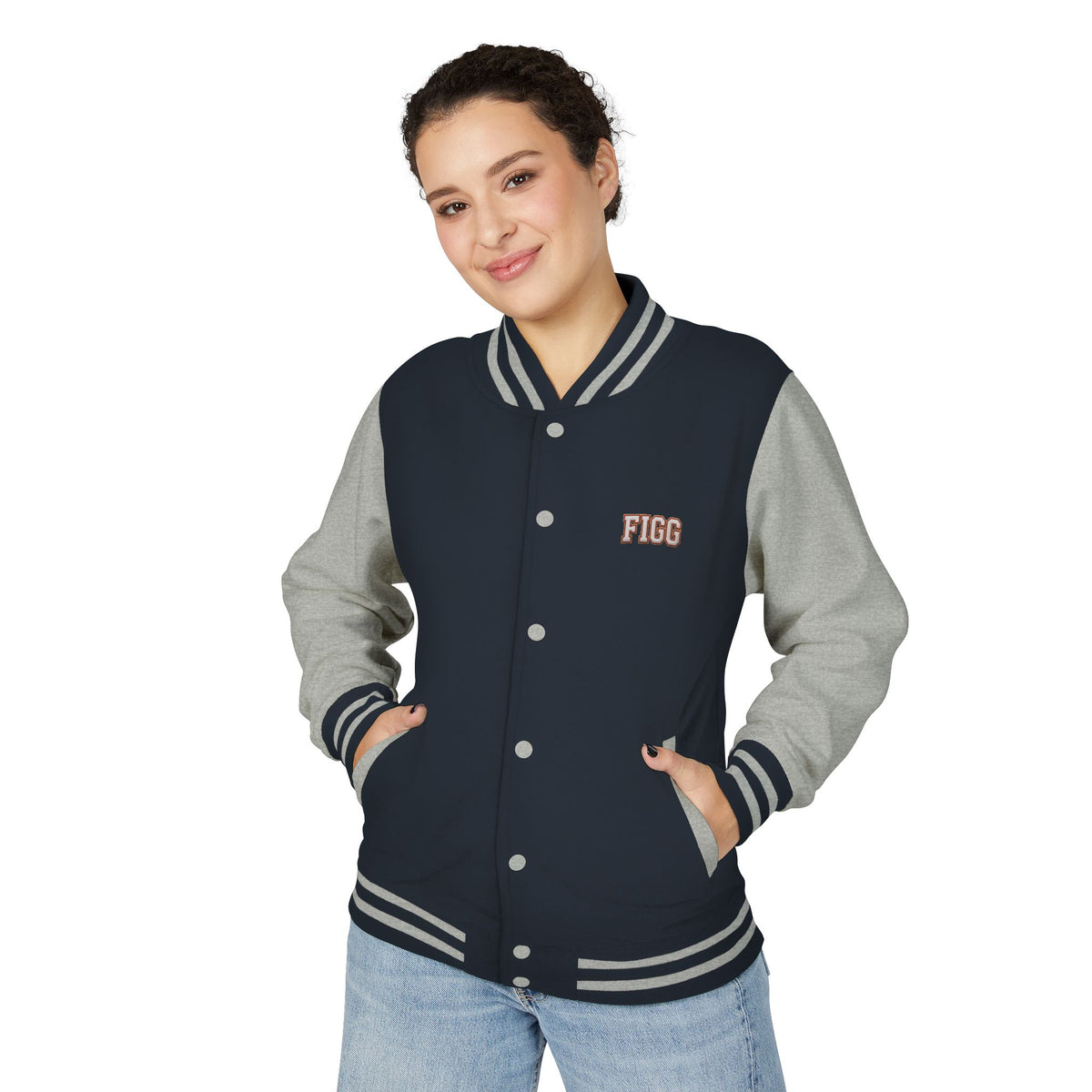 FIGG Letterman Jacket — Burgundy, Black, Navy & Bright Colors