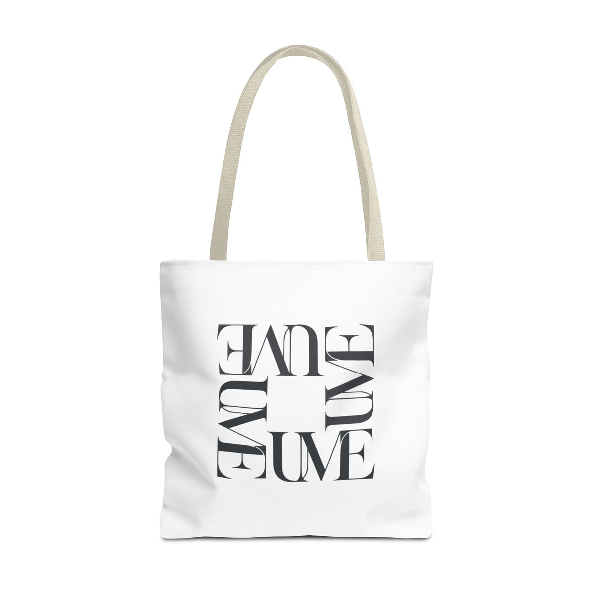 UME Square Typography Tote Bag — White